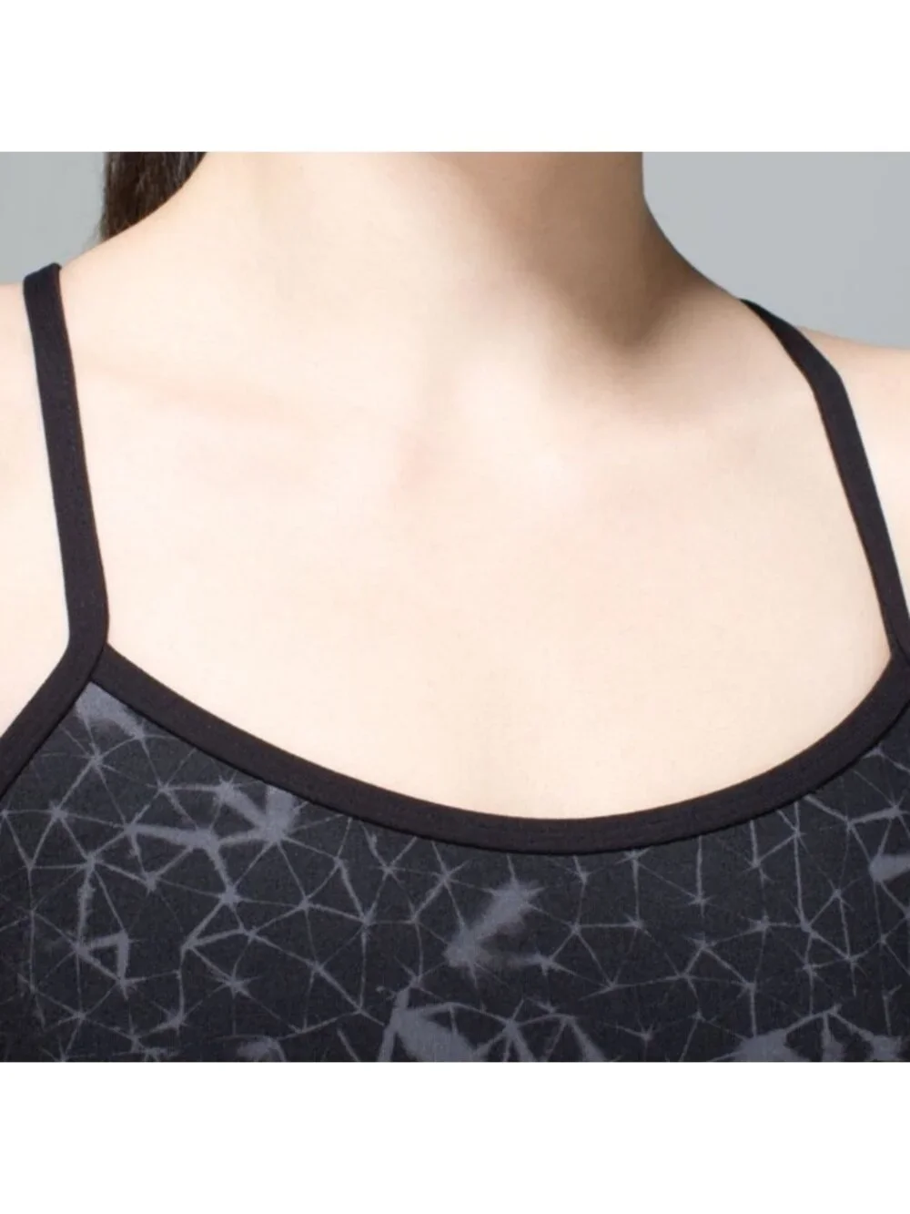 Lululemon Power Y Tank *Luon Star Crushed Coal Black / Black